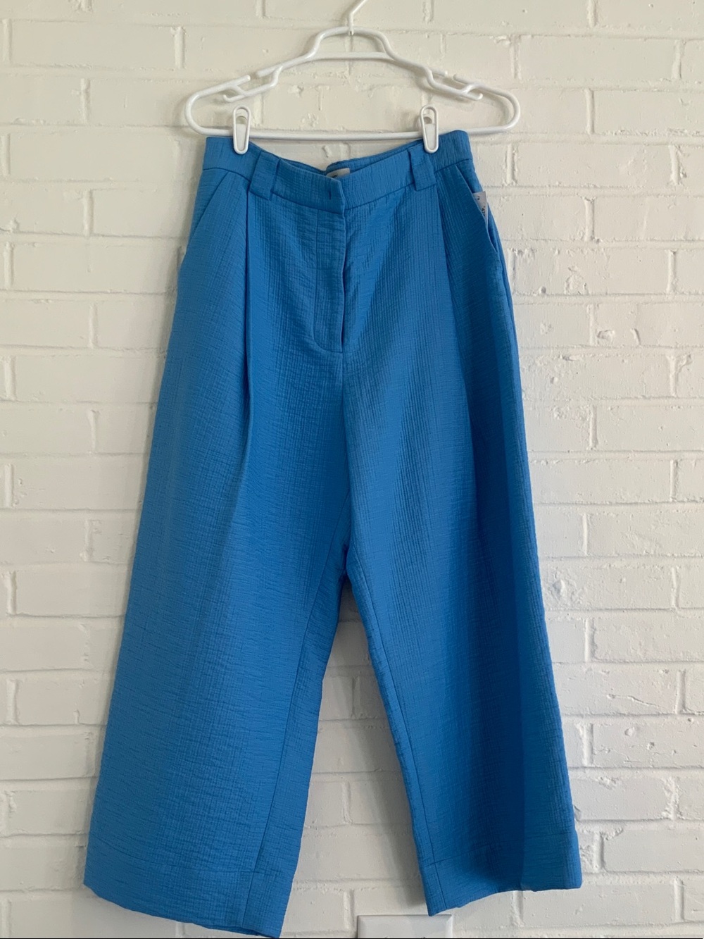 Rachel Comey Blue Cropped Wide-Leg Pants